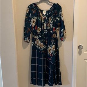 Fig and flower green dress size M